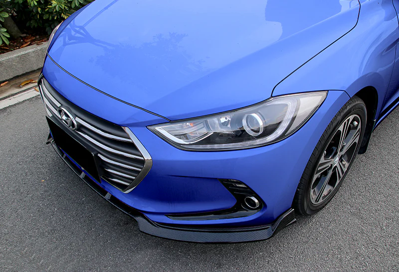 For 2017-2018 Hyundai Elantra Carbon Look Front Bumper Body Splitter Spoiler Lip 3PCS - Image 5
