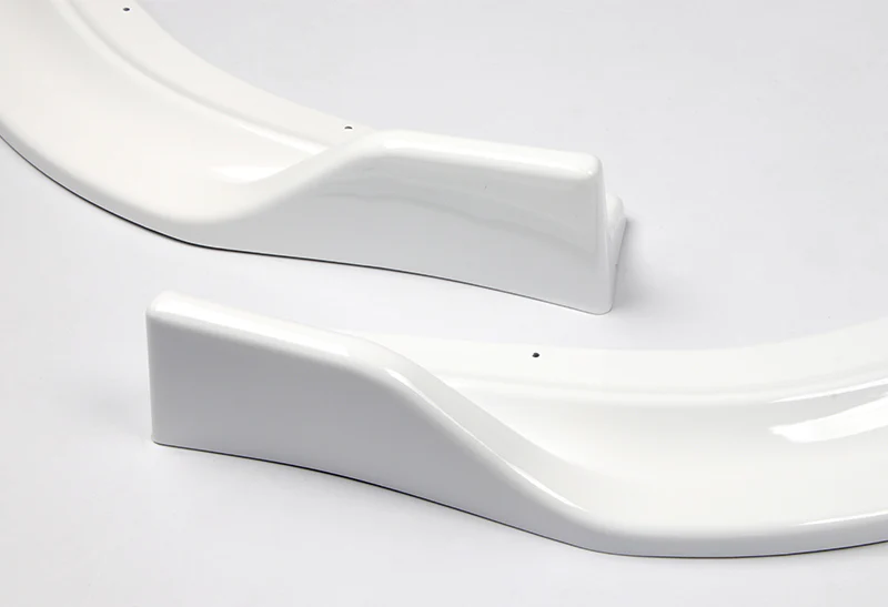 For 2006-2008 Honda Civic 4DR JDM CS-Style Painted White Front Bumper Body Splitter Spoiler Lip 3PCS - Image 2