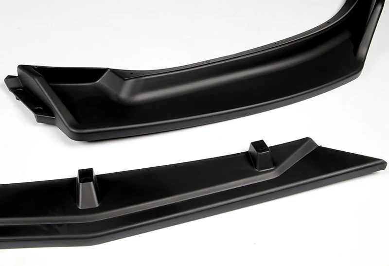 For 2014-2018 Mazda 3 Axela Unpainted Matte Black Front Bumper Body Splitter Spoiler Lip 3PCS - Image 3