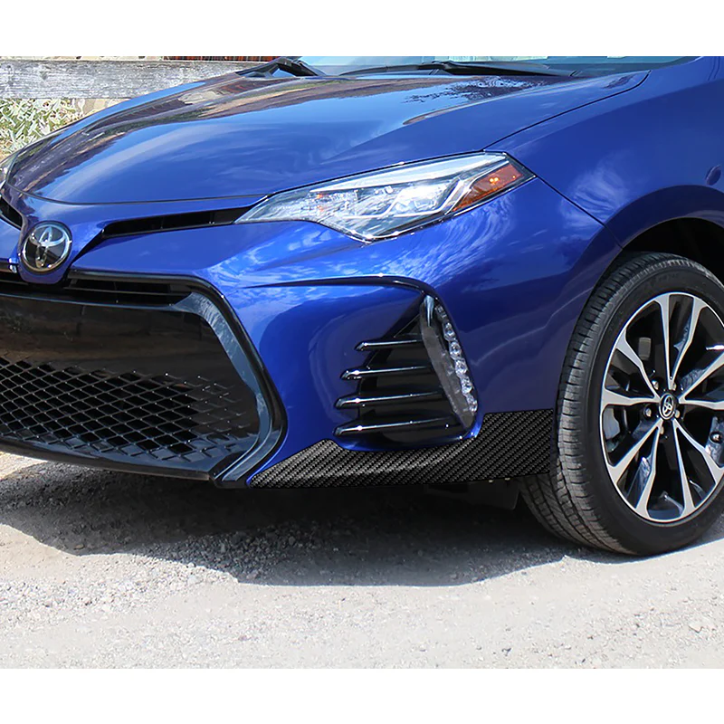 For 2017-2019 Toyota Corolla SE XSE Carbon Look Front Bumper Body Splitter Spoiler Lip 3PCS - Image 5