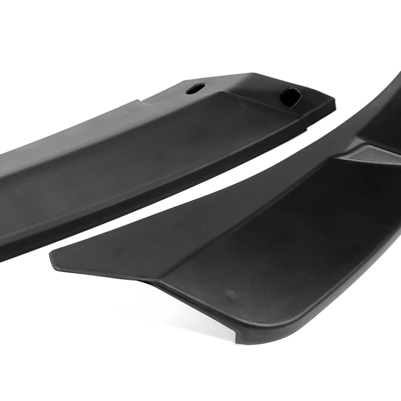 For 2019-2024 Mazda 3 Hatchback 5DR MS-Style Unpainted Matte Black Front Bumper Body Splitter Spoiler Lip 3PCS - Image 2