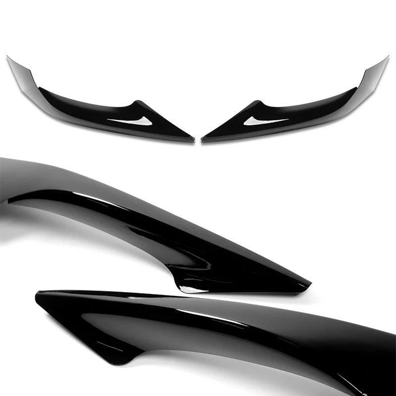 For 2017-2019 Toyota Corolla SE XSE Painted Black Front Bumper Body Splitter Spoiler Lip 3PCS - Image 2