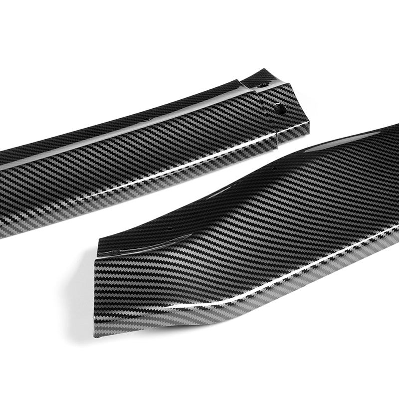 For 2017-2020 Lexus IS-Series AR-Style Carbon Look Front Bumper Body Splitter Spoiler Lip 3PCS - Image 2