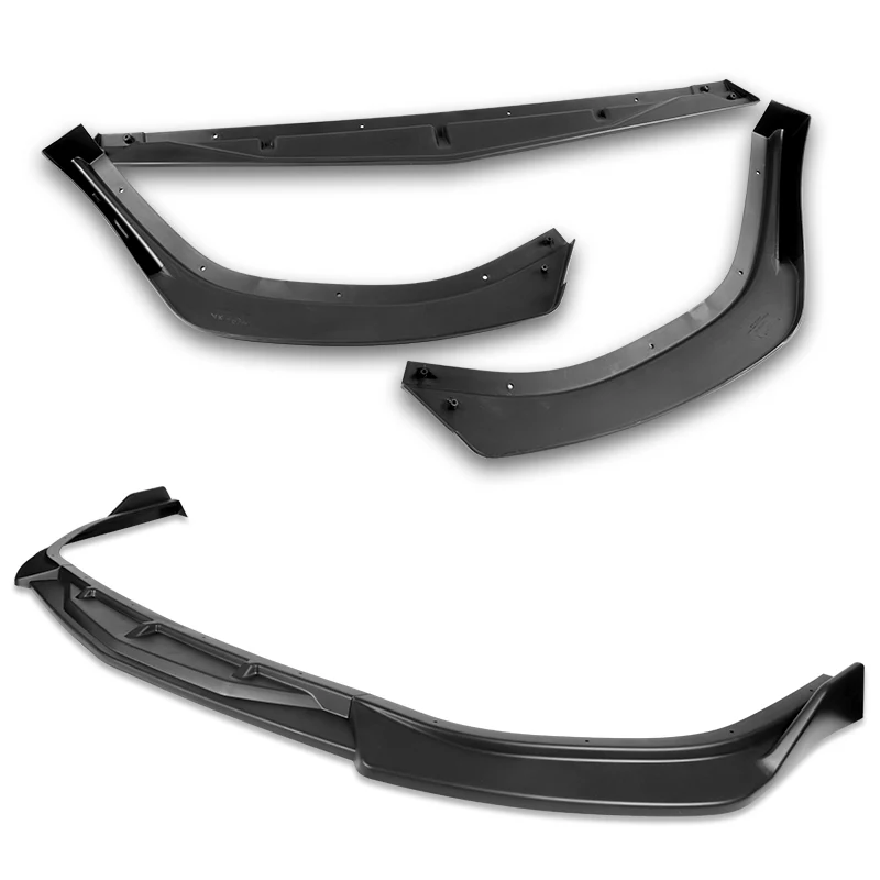 For 2020-2023 Hyundai Sonata CK-Style JDM Matte Black Front Bumper Body Splitter Spoiler Lip 3PCS - Image 4