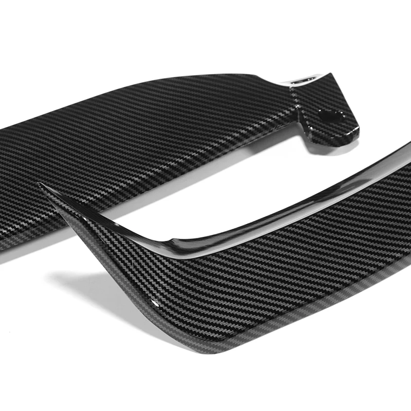 For 2017-2020 Mercedes E-Class W213 Carbon Look Front Bumper Body Splitter Spoiler Lip 3PCS - Image 2
