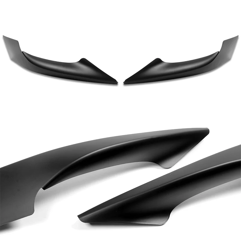 For 2017-2019 Toyota Corolla SE XSE Unpainted Matte Black Front Bumper Body Splitter Spoiler Lip 3PCS - Image 3