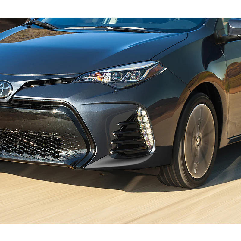 For 2017-2019 Toyota Corolla SE XSE Unpainted Matte Black Front Bumper Body Splitter Spoiler Lip 3PCS - Image 5