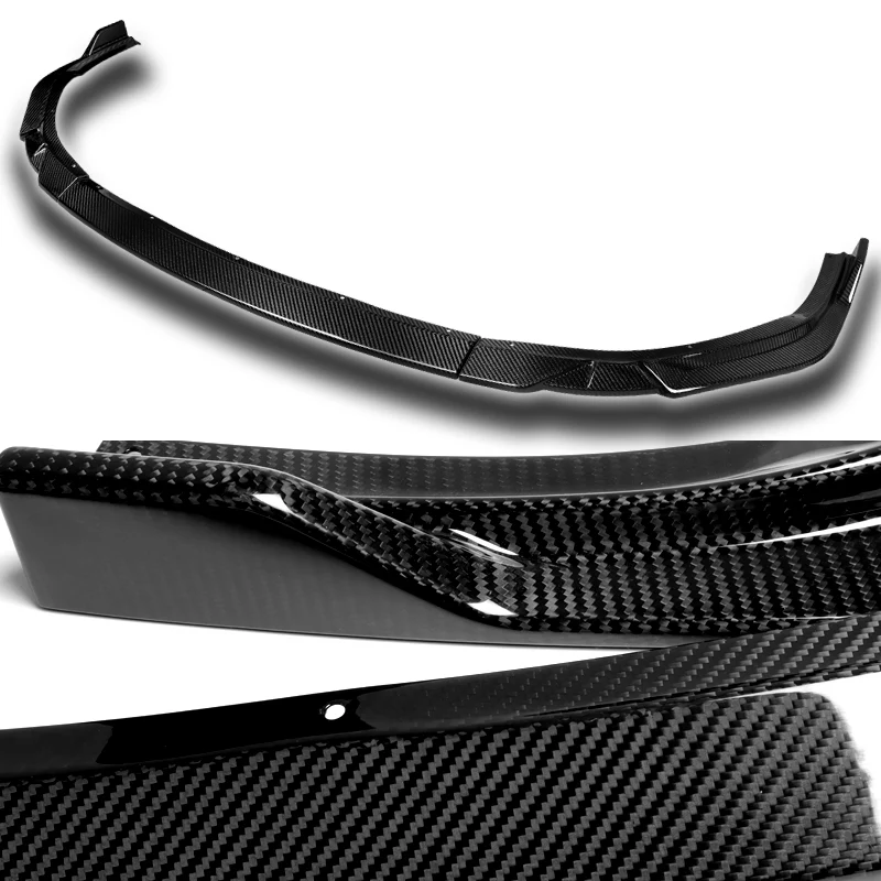 For 2013-2015 Lexus ES350 ES300h Carbon Fiber Front Bumper Body Kit Spoiler Lip 3PCS - Image 2