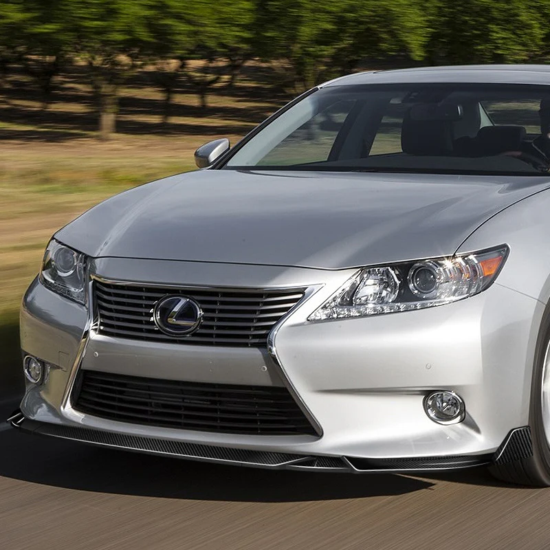 For 2013-2015 Lexus ES350 ES300h Carbon Fiber Front Bumper Body Kit Spoiler Lip 3PCS - Image 5