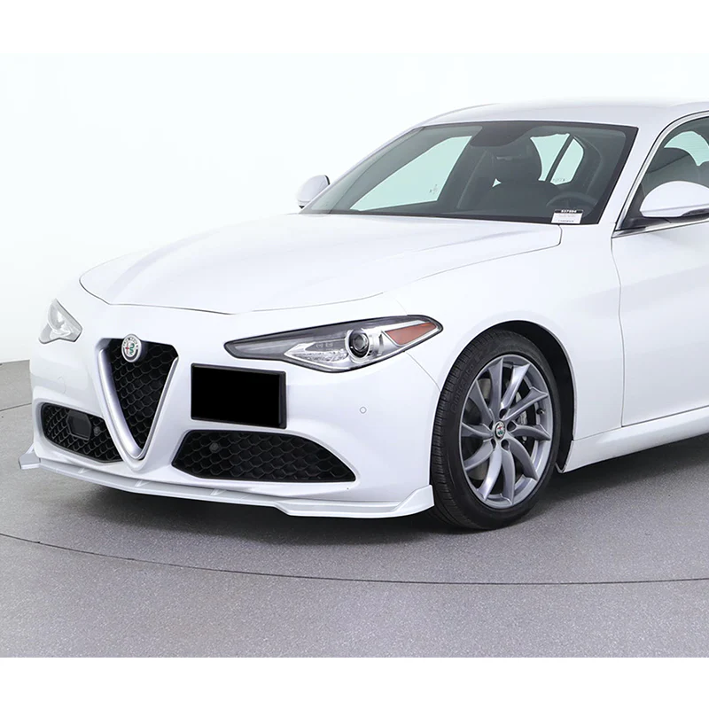 For 2017-2021 Alfa Romeo Giulia Painted White Front Bumper Body Kit Spoiler Lip 3PCS - Image 5