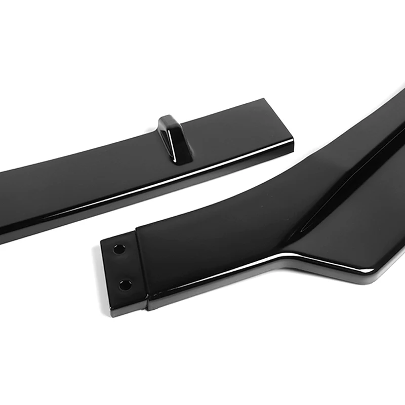 For 2017-2021 Alfa Romeo Giulia Painted Black Front Bumper Body Kit Spoiler Lip 3PCS - Image 2