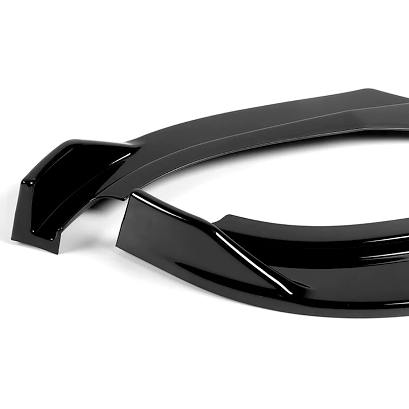 For 2017-2021 Alfa Romeo Giulia Painted Black Front Bumper Body Kit Spoiler Lip 3PCS - Image 3