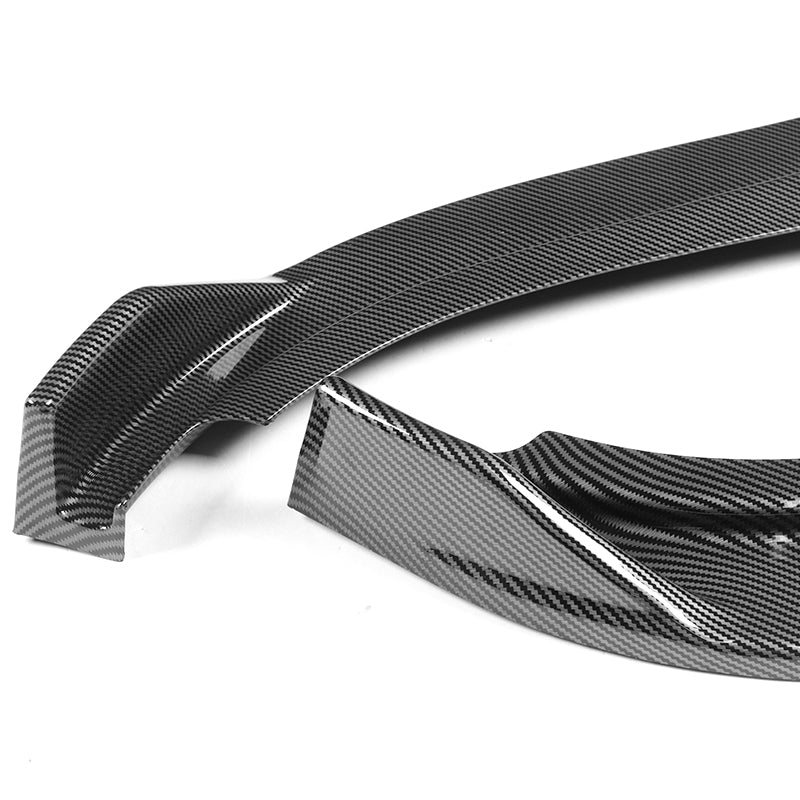 For 2017-2021 Alfa Romeo Giulia Carbon Look Front Bumper Body Kit Spoiler Lip 3PCS - Image 3