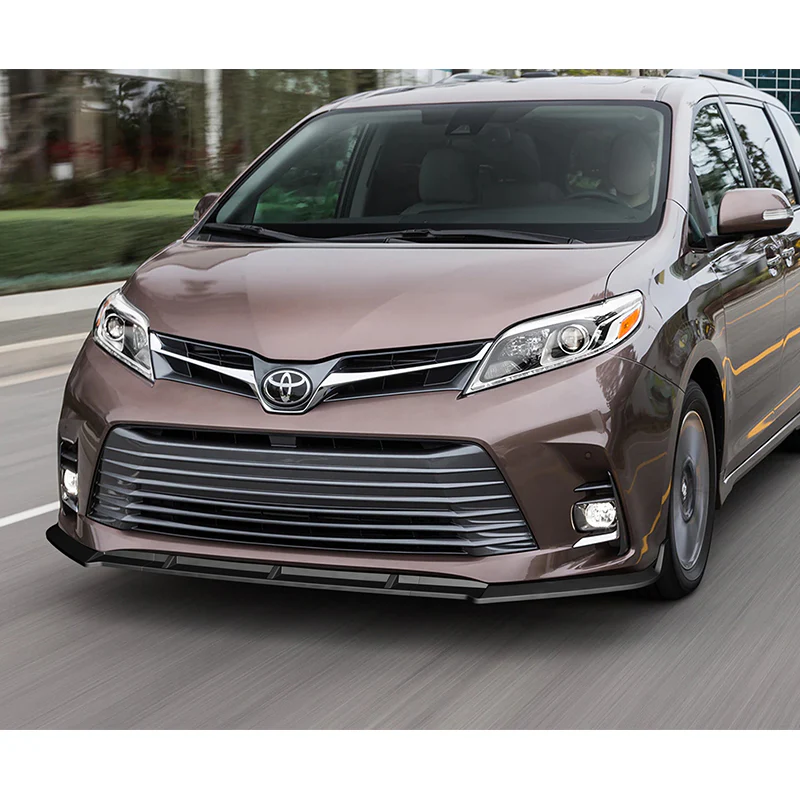 For 2018-2020 Toyota Sienna Black MP-Style Front Bumper Body Splitter Spoiler Lip 3PCS - Image 5