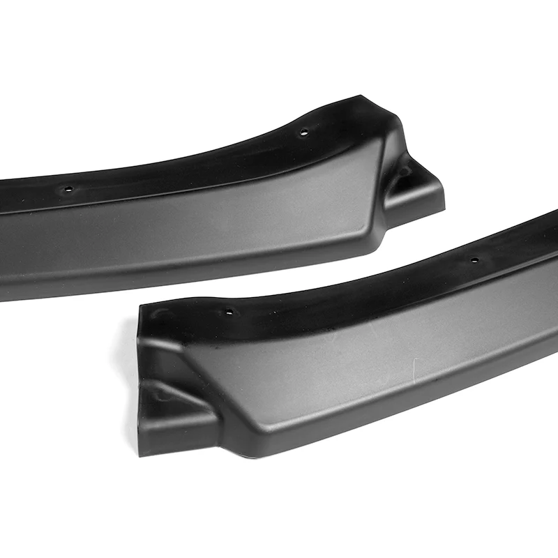 For 2017-2021 Honda Civic Hatchback Black MUG Front Bumper Body Splitter Spoiler Lip 3PCS - Image 2