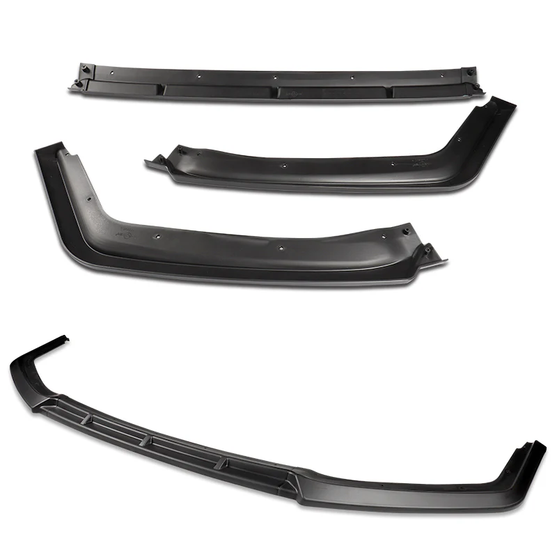 For 2017-2021 Honda Civic Hatchback Black MUG Front Bumper Body Splitter Spoiler Lip 3PCS - Image 4