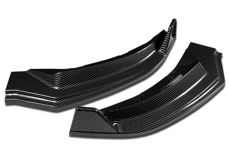 For 2017-2023 Tesla Model 3 Sedan Carbon Look Front Bumper Body Splitter Spoiler Lip 3PCS - Image 2