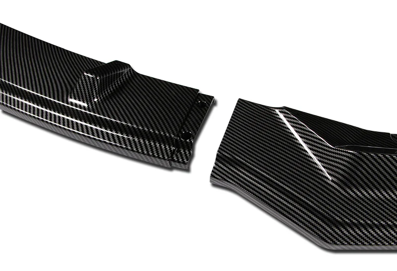 For 2017-2023 Tesla Model 3 Sedan Carbon Look Front Bumper Body Splitter Spoiler Lip 3PCS - Image 3