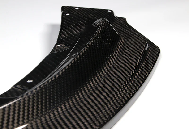 For 2017-2023 Tesla Model 3 Sedan Real Carbon Front Bumper Body Splitter Spoiler Lip 3PCS - Image 3
