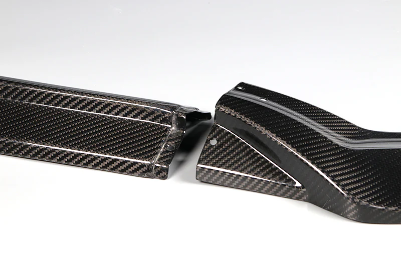 For 2015-2018 Mercedes-Benz W205 C-Class Real Carbon Front Bumper Body Splitter Spoiler Lip 3PCS - Image 2