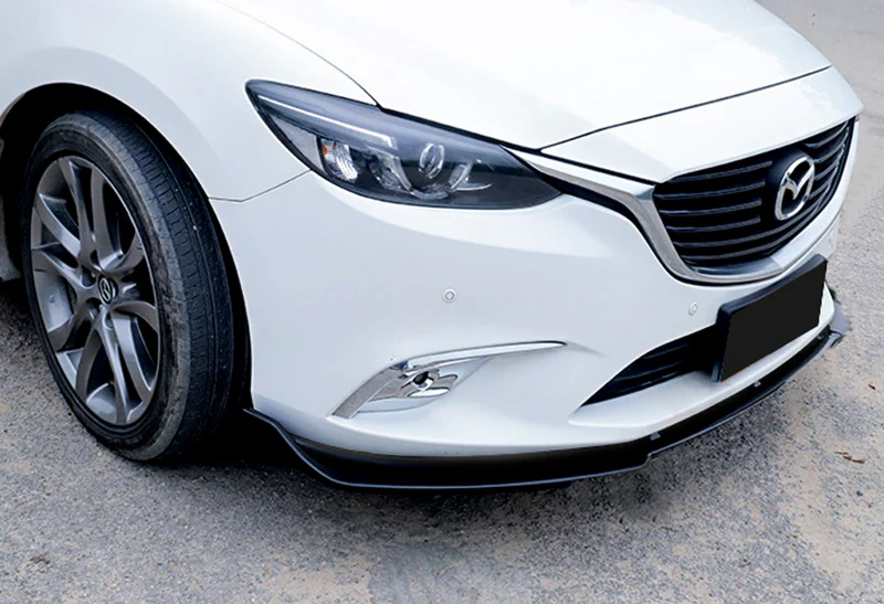For 2014-2018 Mazda6 Mazda 6 Unpainted Matte Black Front Bumper Body Splitter Spoiler Lip 3PCS - Image 5