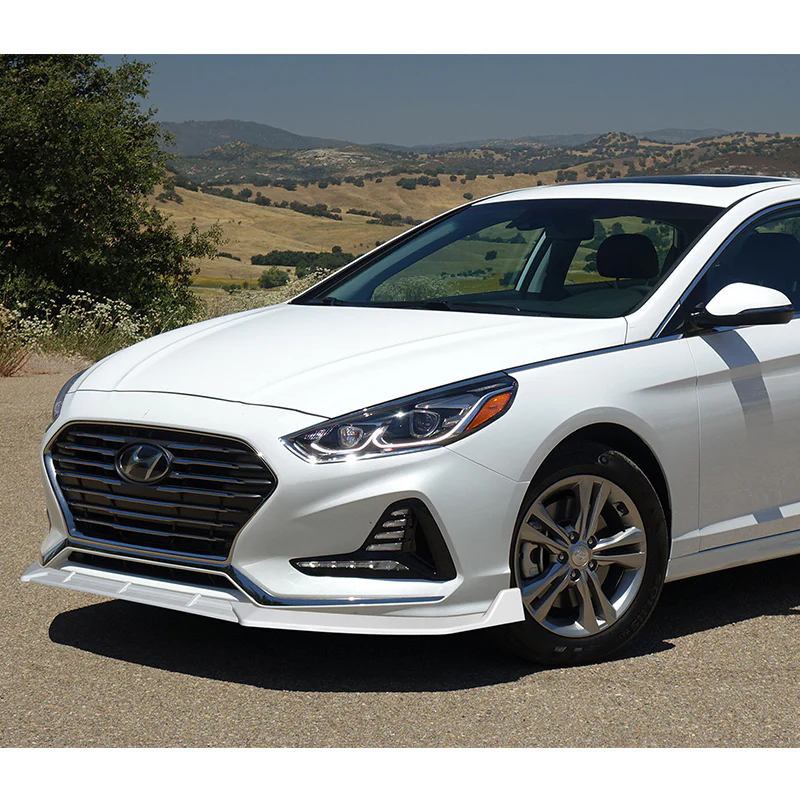 For 2018-2019 Hyundai Sonata Painted White Front Bumper Body Splitter Spoiler Lip 3PCS - Image 5
