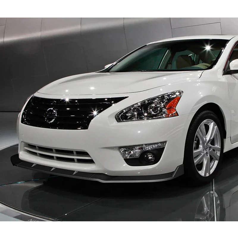 For 2013-2015 Nissan Altima Sedan Matte Black Front Bumper Body Splitter Spoiler Lip 3PCS - Image 5