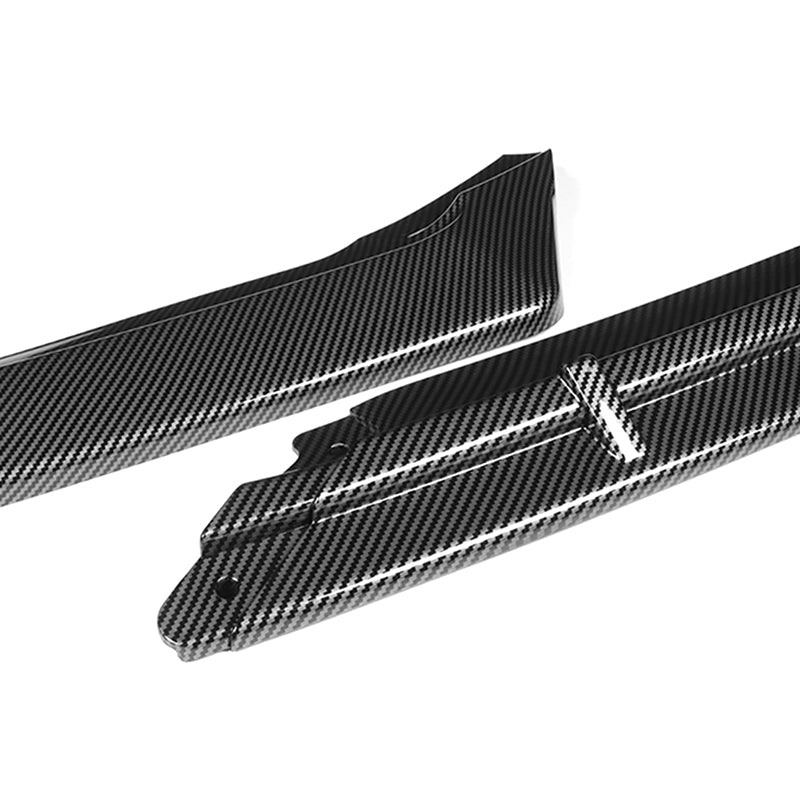 For 2018-2019 Hyundai Sonata Carbon Look Front Bumper Body Splitter Spoiler Lip 3PCS - Image 2