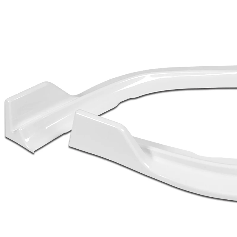 For 2018-2020 Acura TLX STP-Style Painted White Front Bumper Body Splitter Spoiler Lip 3PCS - Image 3