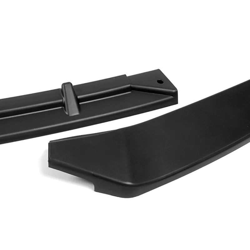 For 2016-2020 Tesla Model S STP-Style Matte Black Front Bumper Body Splitter Spoiler Lip 3PCS - Image 2