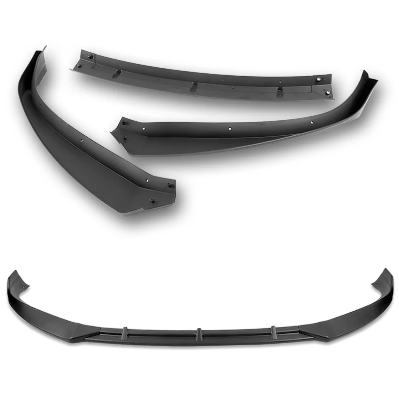 For 2016-2020 Tesla Model S STP-Style Matte Black Front Bumper Body Splitter Spoiler Lip 3PCS - Image 3