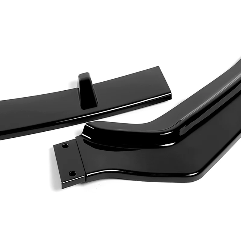 For 2018-2020 Acura TLX STP-Style Painted Black Front Bumper Body Splitter Spoiler Lip 3PCS - Image 2