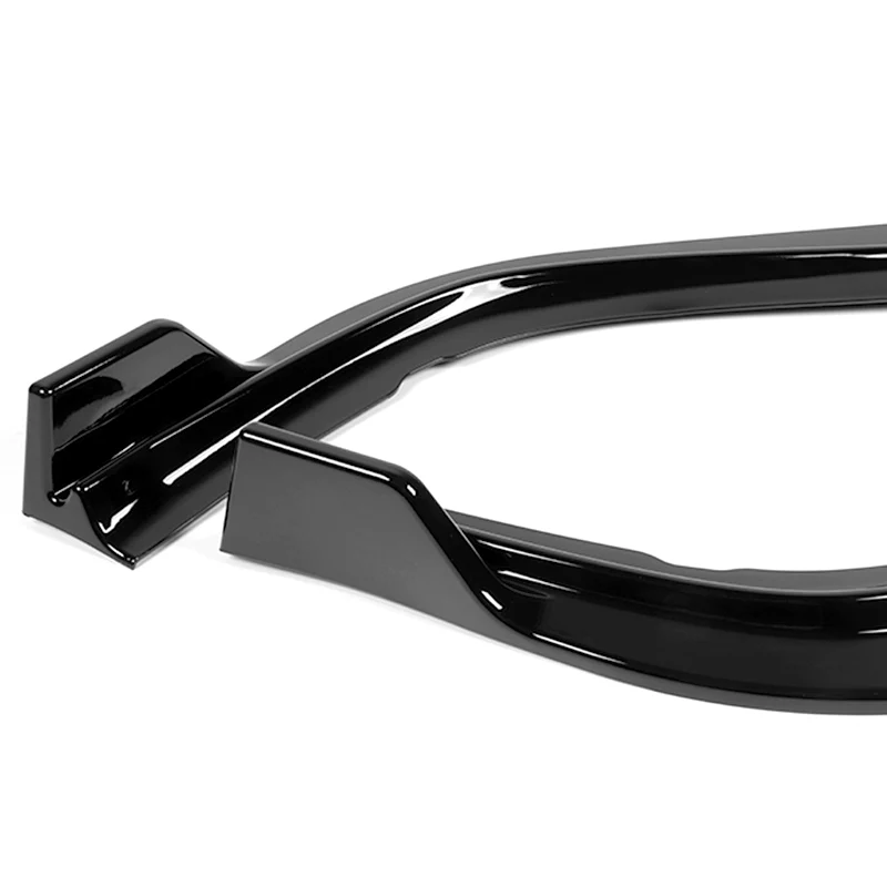 For 2018-2020 Acura TLX STP-Style Painted Black Front Bumper Body Splitter Spoiler Lip 3PCS - Image 3