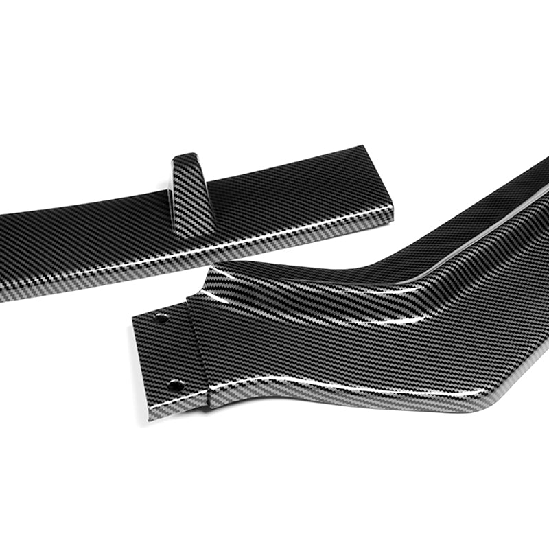 For 2018-2020 Acura TLX STP-Style Carbon Look Front Bumper Body Splitter Spoiler Lip 3PCS - Image 2