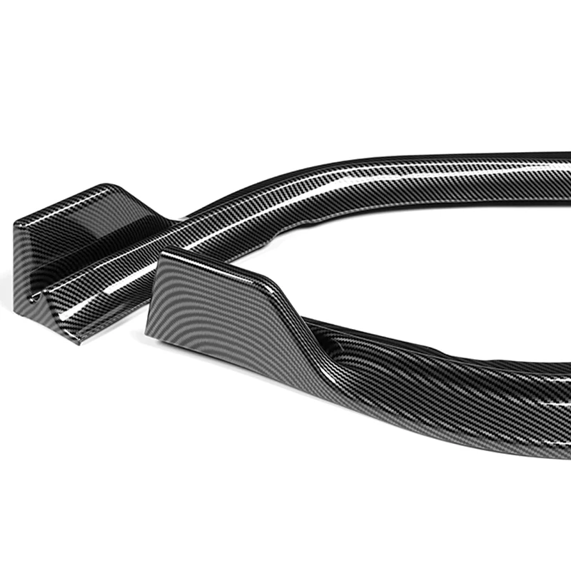 For 2018-2020 Acura TLX STP-Style Carbon Look Front Bumper Body Splitter Spoiler Lip 3PCS - Image 3