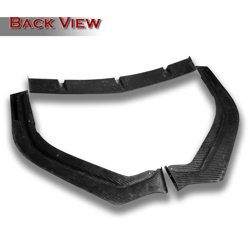 For 2018-2020 Acura TLX STP-Style Carbon Fiber Front Bumper Body Splitter Spoiler Lip 3PCS - Image 4