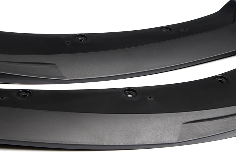 For 2015-2017 Ford Mustang Unpainted Matte Black Front Bumper Body Splitter Spoiler Lip 3PCS - Image 3