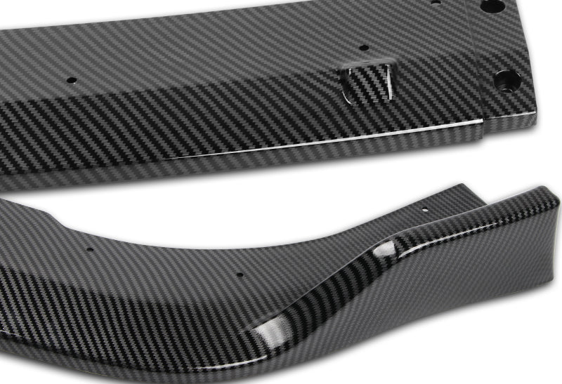 For 2018-2020 Honda Accord Carbon Look Front Bumper Body Splitter Spoiler Lip 3PCS - Image 2