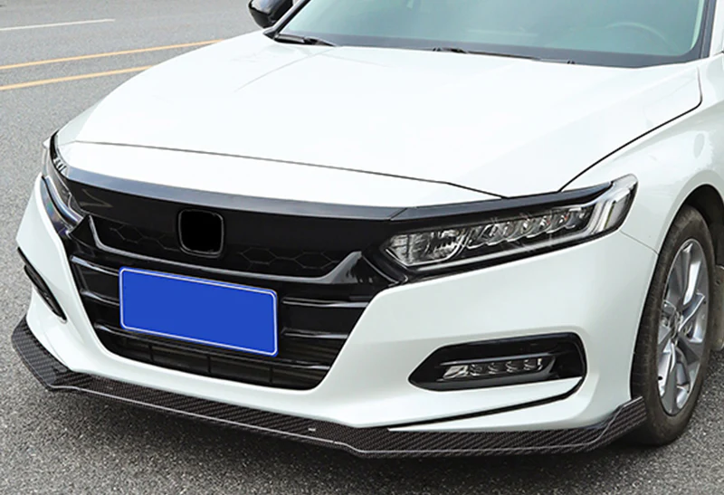 For 2018-2020 Honda Accord Carbon Look Front Bumper Body Splitter Spoiler Lip 3PCS - Image 4