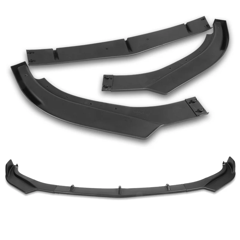 For 2017-2021 Alfa Romeo Giulia Matte Black Front Bumper Body Kit Spoiler Lip 3PCS - Image 4
