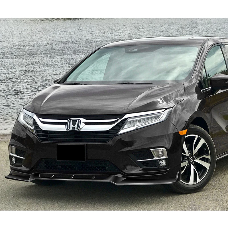 For 2018-2020 Honda Odyssey CK-Style Painted Black Sport Front Bumper Body Splitter Spoiler Lip 3PCS - Image 5
