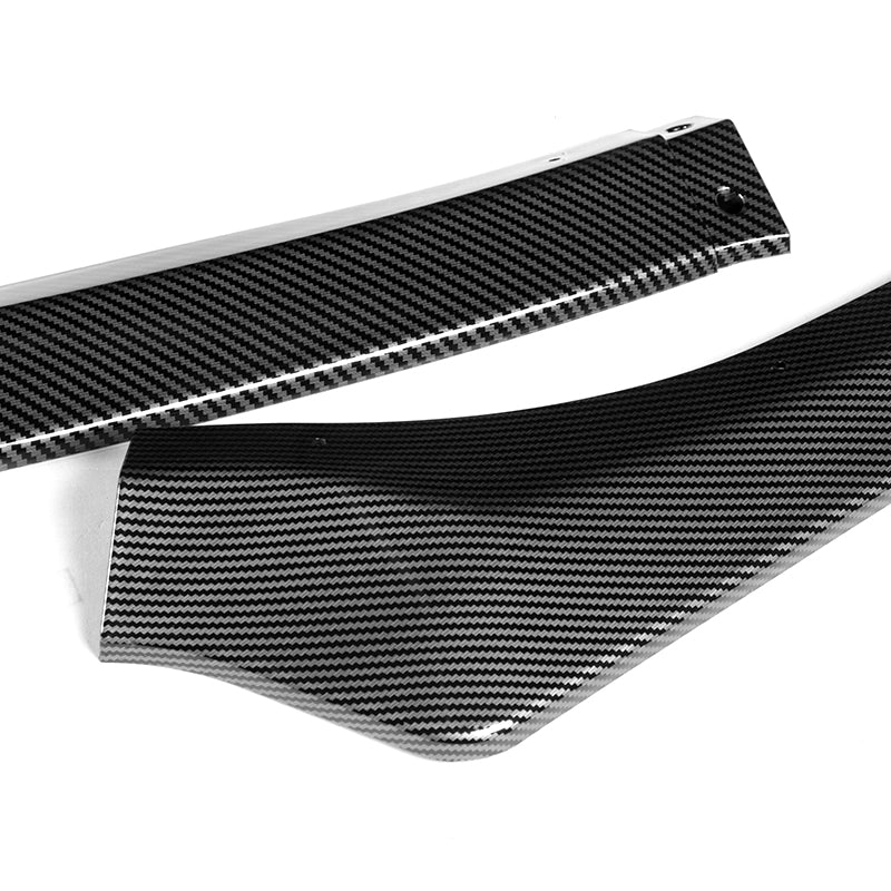 For 2018-2020 Subaru Legacy STi-Style JDM Carbon Look Front Bumper Body Splitter Spoiler Lip 3PCS - Image 2