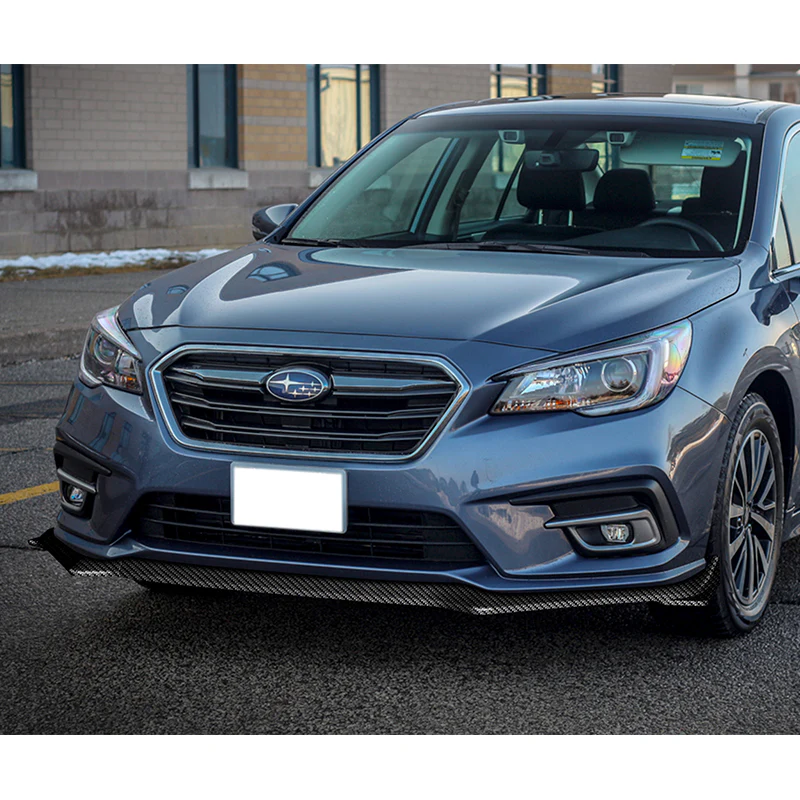 For 2018-2020 Subaru Legacy STi-Style JDM Carbon Look Front Bumper Body Splitter Spoiler Lip 3PCS - Image 5