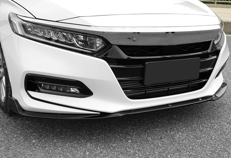 For 2018-2020 Honda Accord Matte Black Front Bumper Body Splitter Spoiler Lip 3PCS - Image 5
