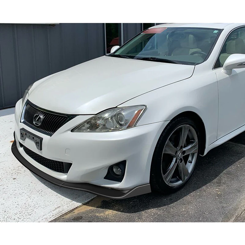 For 2011-2013 Lexus IS250 IS350 JDM Matte Black Front Bumper Body Splitter Spoiler Lip 3PCS - Image 5