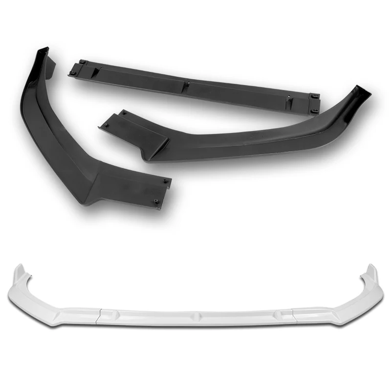 For 2018-2020 Toyota Sienna Painted White MP-Style Front Bumper Body Splitter Spoiler Lip 3PCS - Image 4