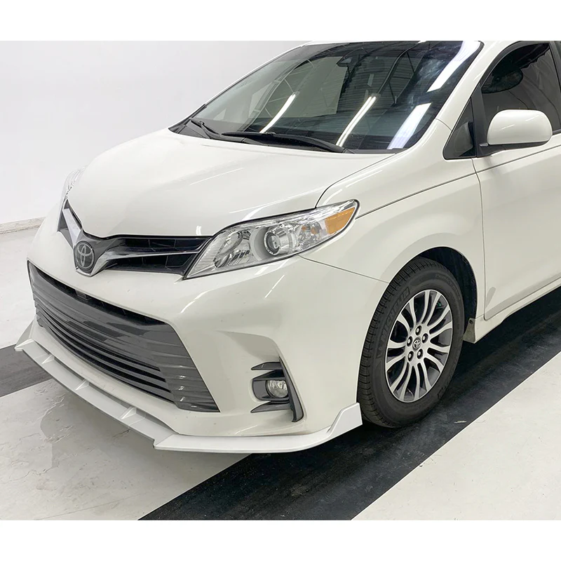 For 2018-2020 Toyota Sienna Painted White MP-Style Front Bumper Body Splitter Spoiler Lip 3PCS - Image 5