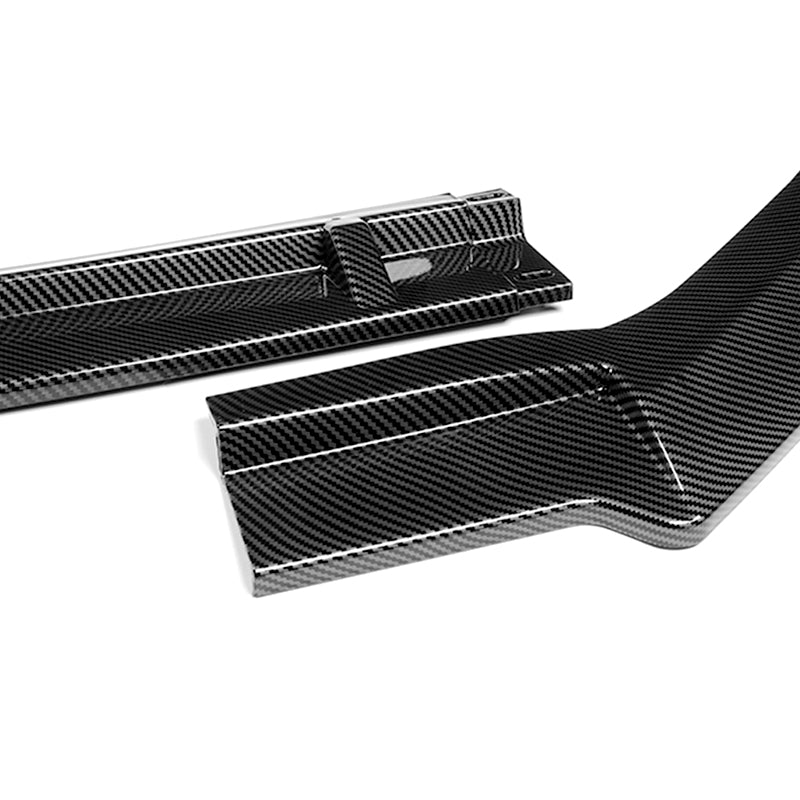 For 2018-2020 Toyota Sienna Carbon Look MP-Style Front Bumper Body Splitter Spoiler Lip 3PCS - Image 2