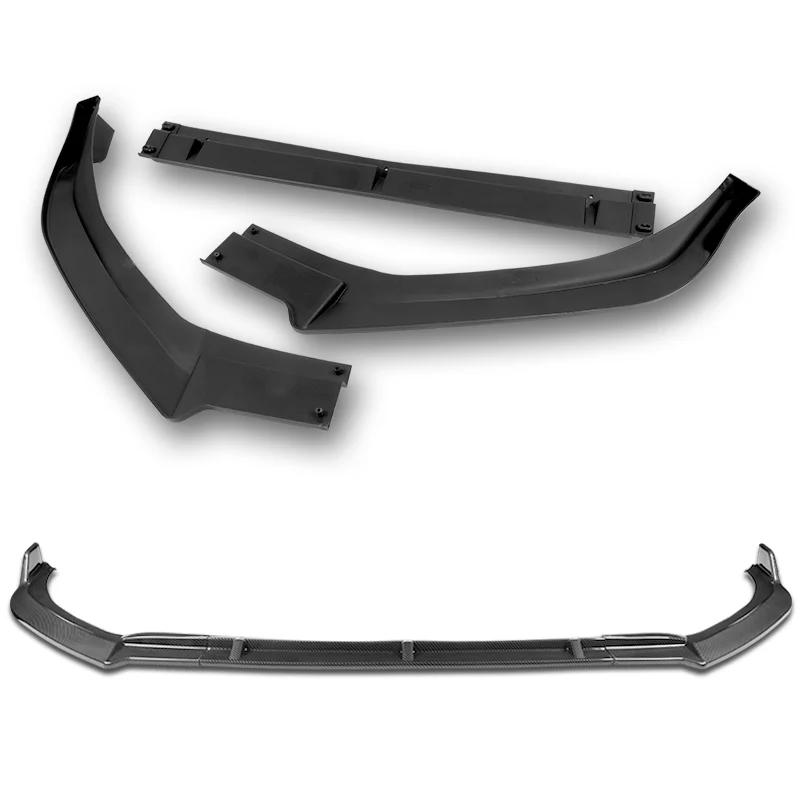 For 2018-2020 Toyota Sienna Carbon Look MP-Style Front Bumper Body Splitter Spoiler Lip 3PCS - Image 4