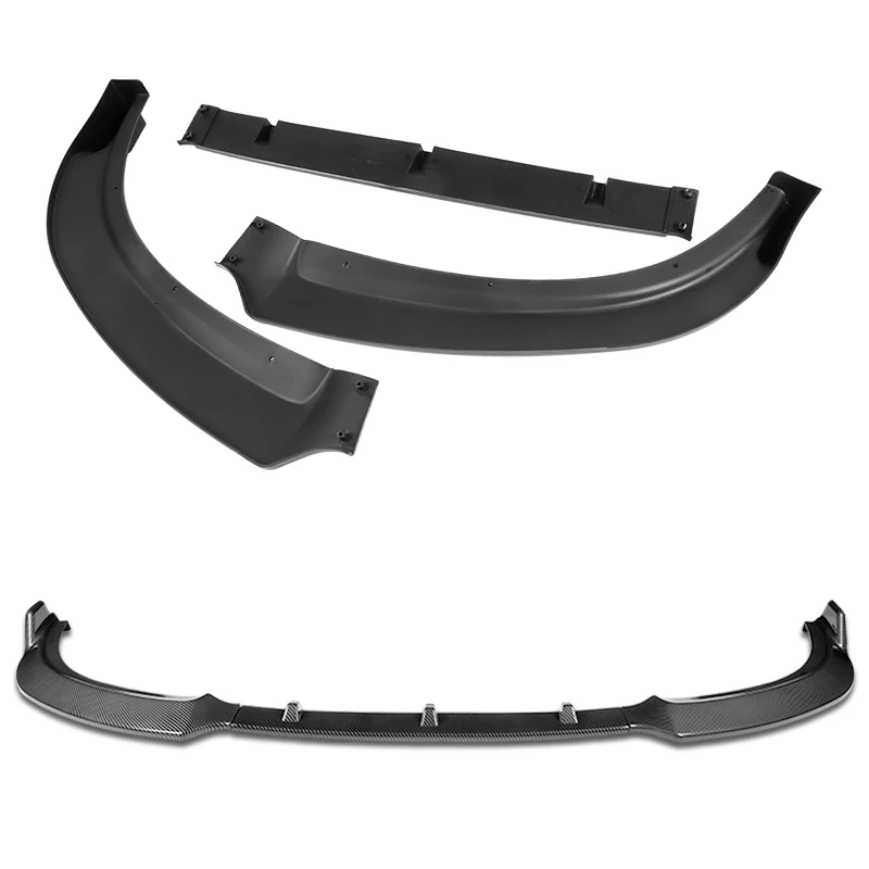 For 2019-2022 BMW G20 G21 3-Series Sport-Line Carbon Look Front Bumper Body Splitter Spoiler Lip 3PCS - Image 3